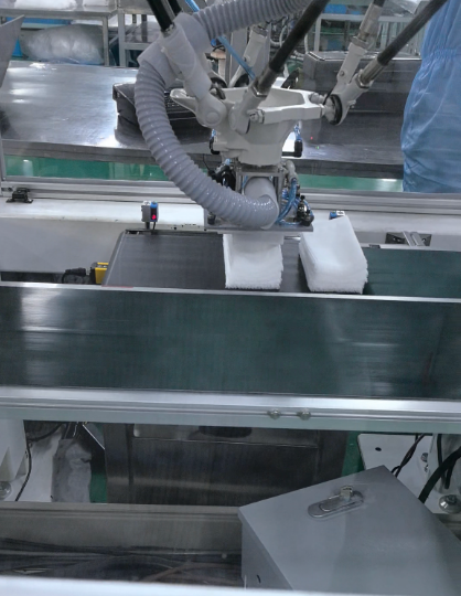 機械手抓取紗布